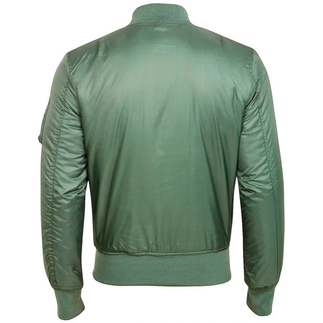 BASIC BOMBER JACKET - OLIVE - Image 2