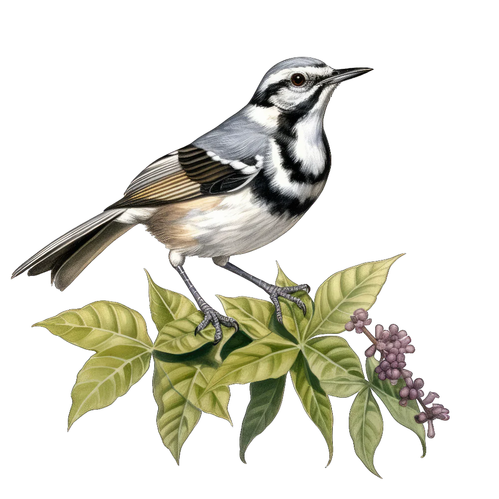 Black-throated gray warbler bird 1- paitakuva