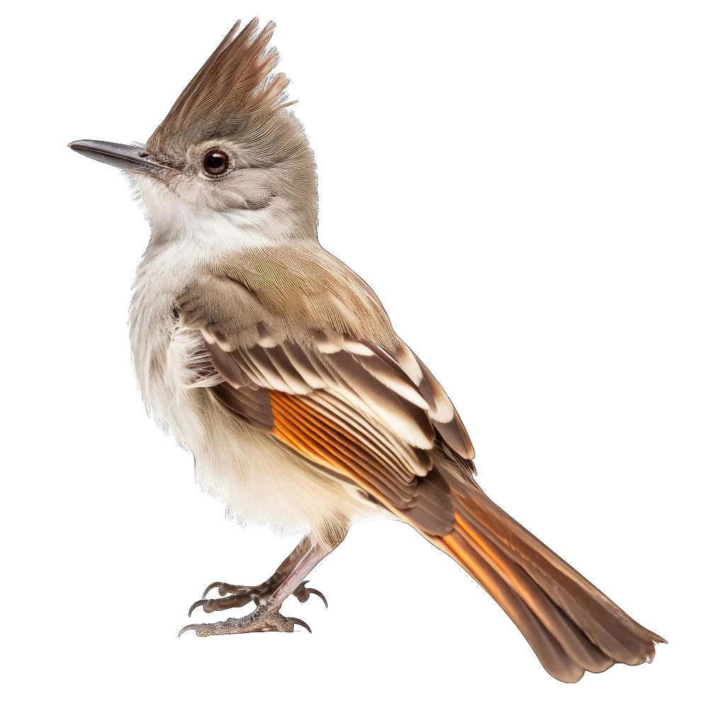 Brown-crested flycatcher bird 1- paitakuva