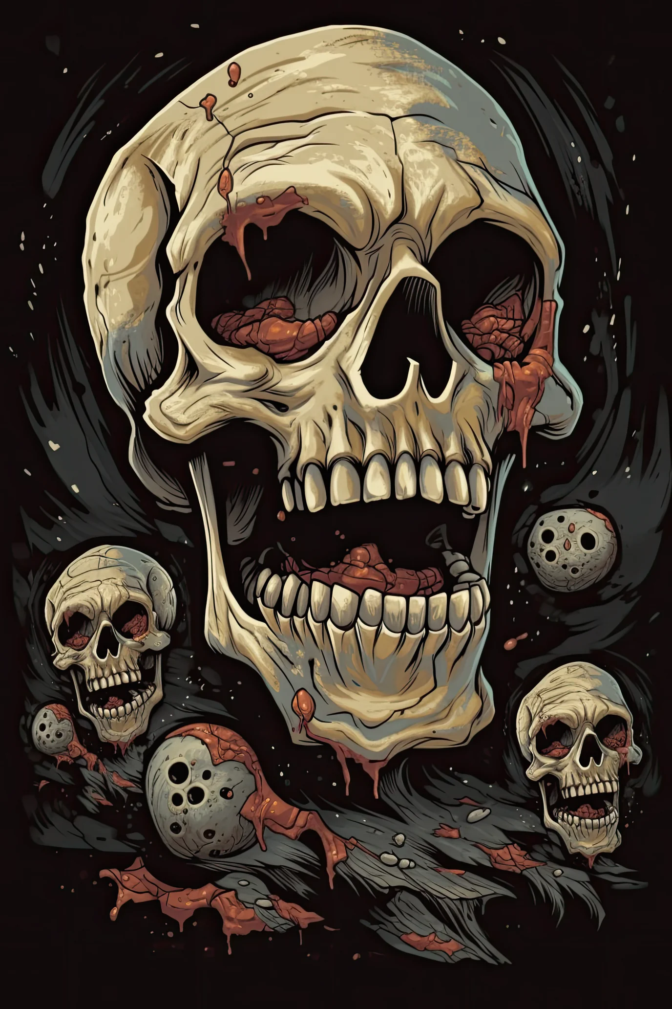 Paitakuva - Cartoon Giant skull (00 3244)