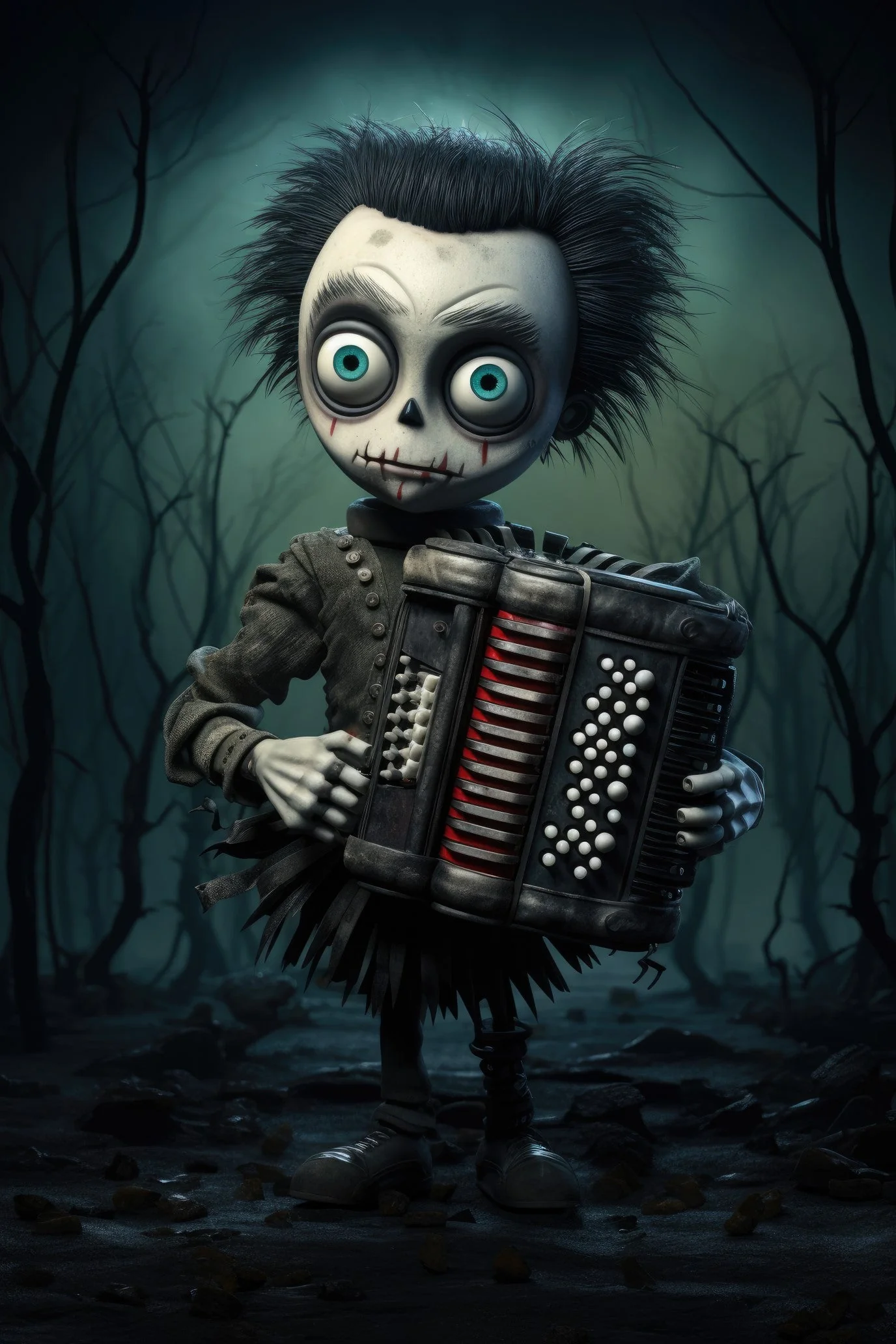 Character with accordion 2 (paitakuva)
