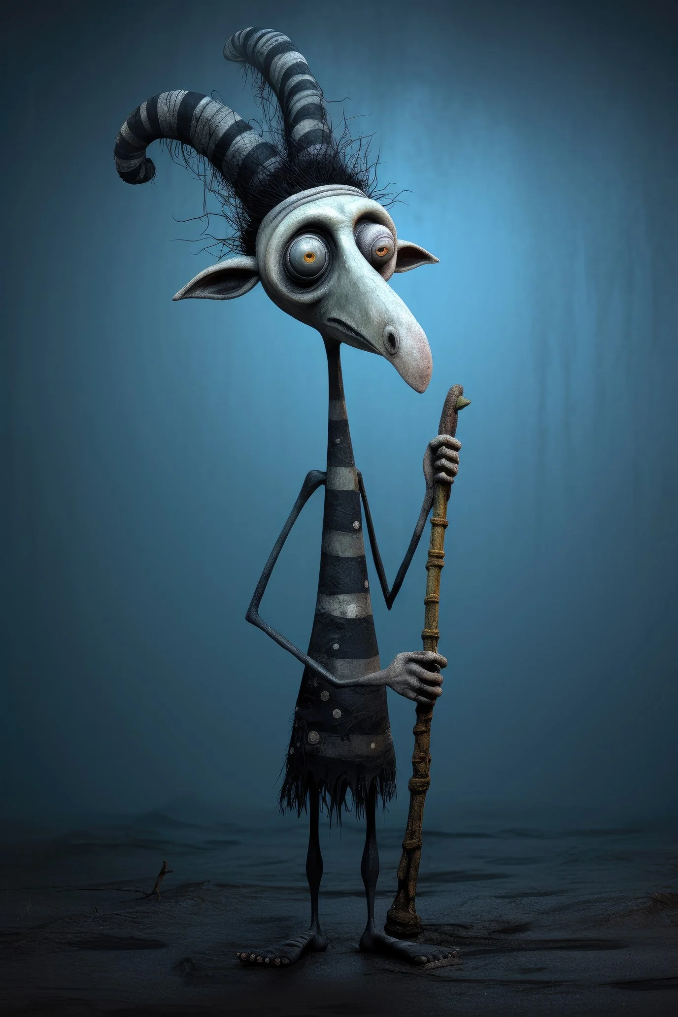 Character with alphorn 3 (paitakuva)