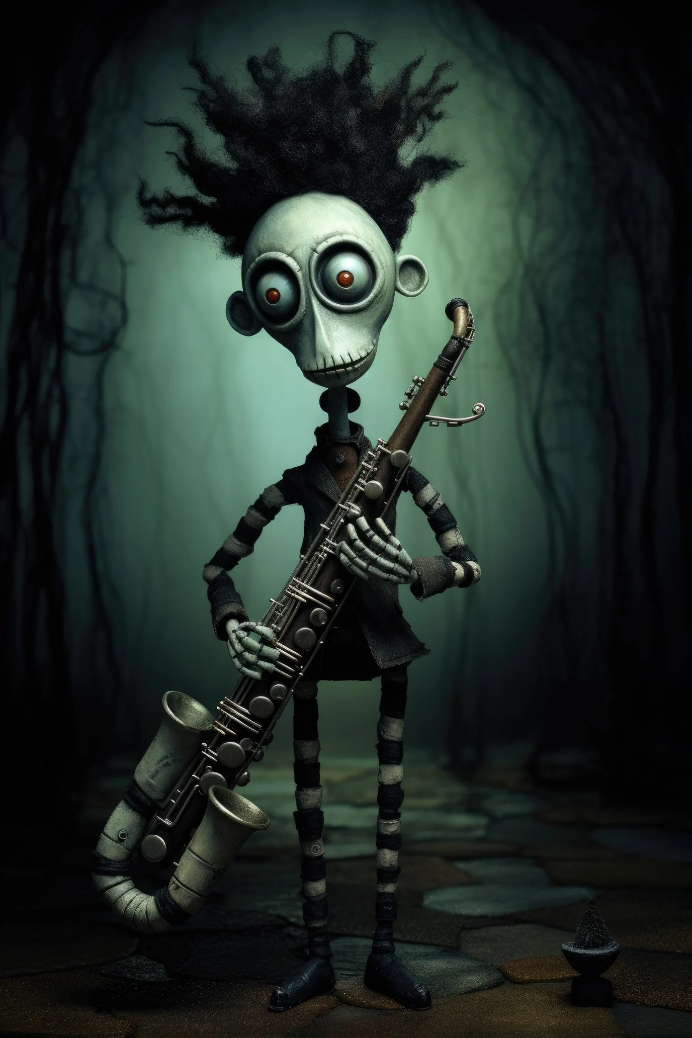 Character with bass clarinet 1 (paitakuva)