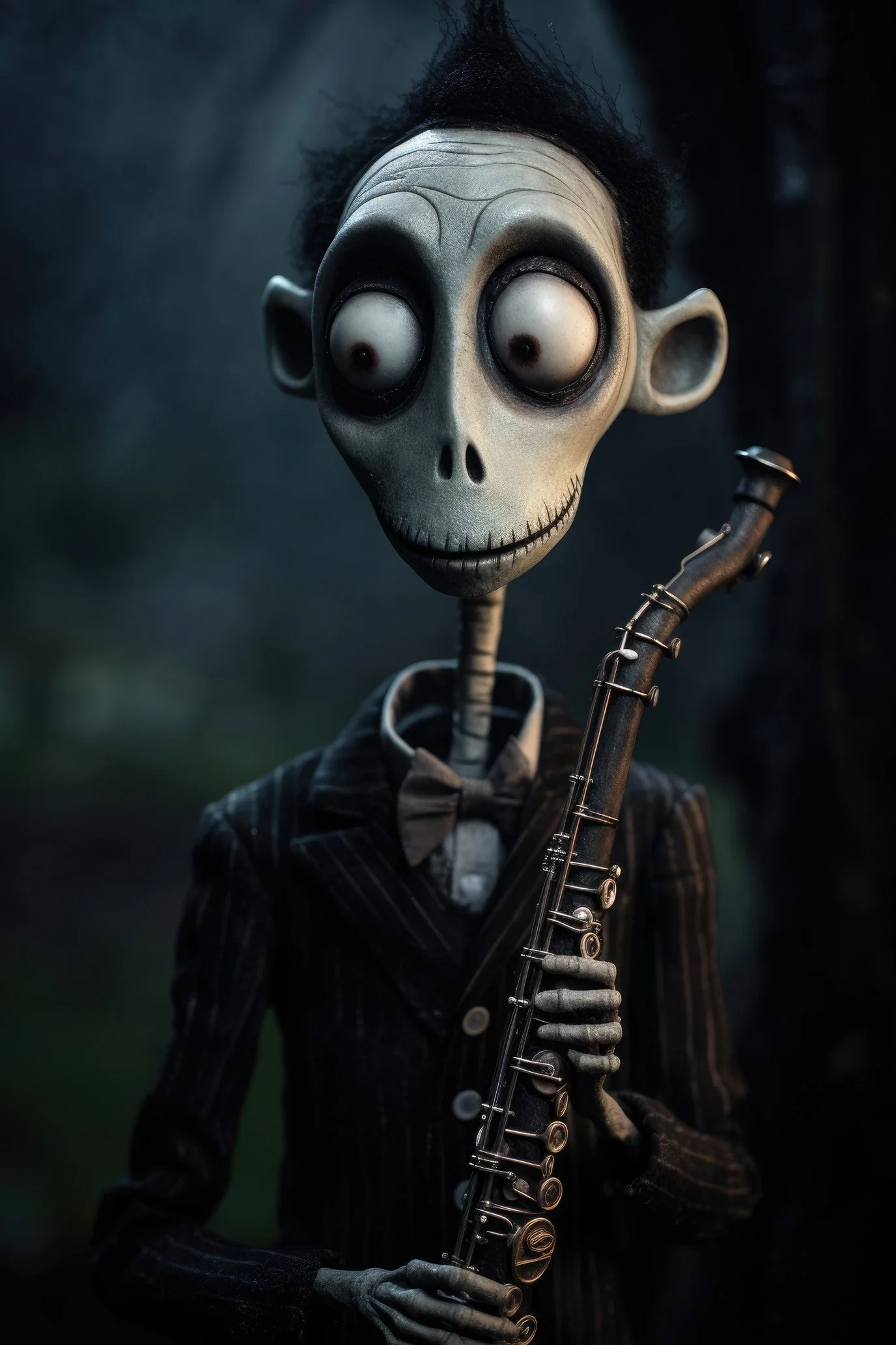 Character with bass clarinet (paitakuva)