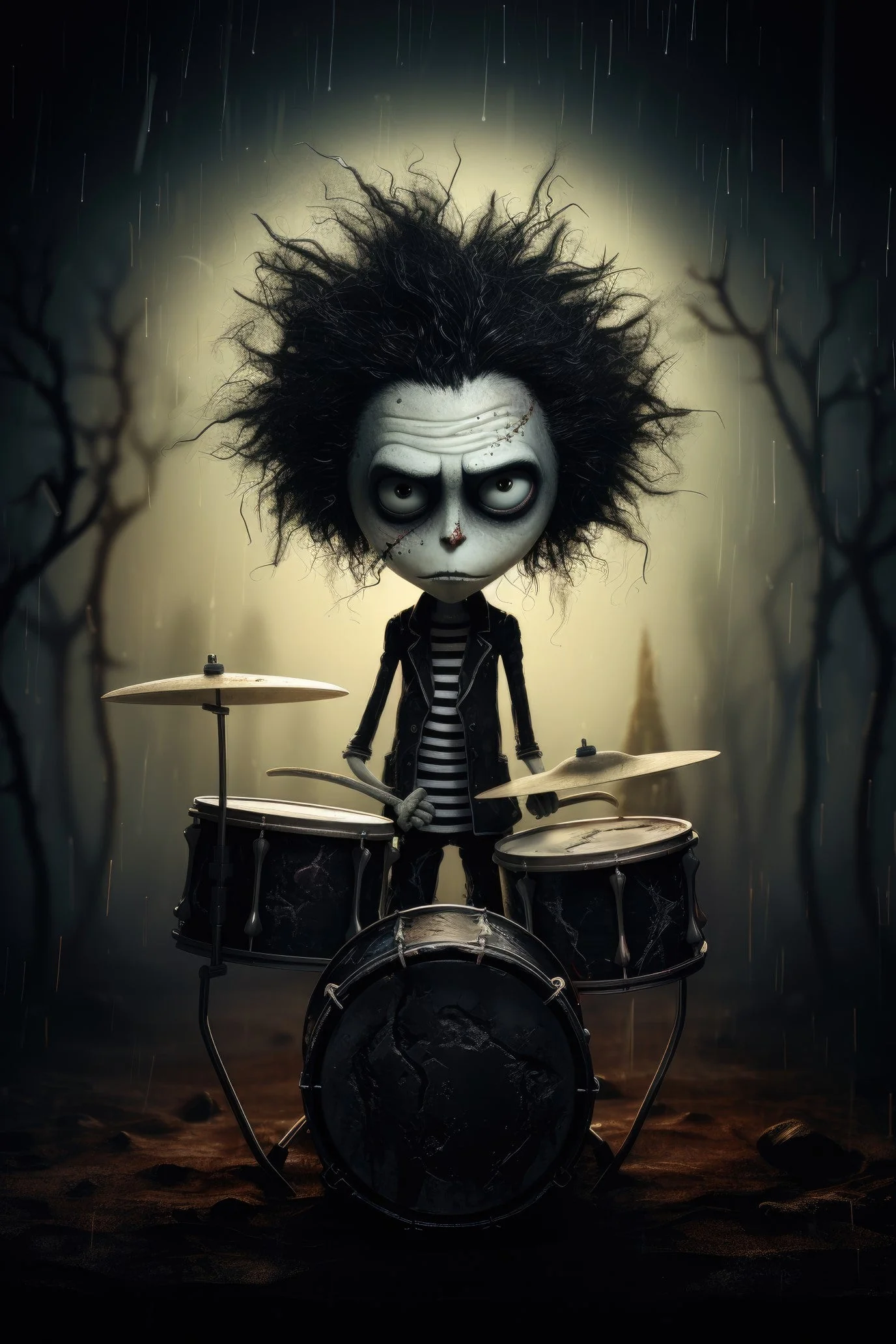 Character with bass drum 2 (paitakuva)