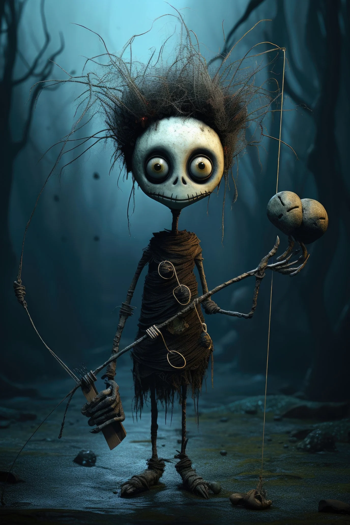 Character with berimbau 2 (paitakuva)