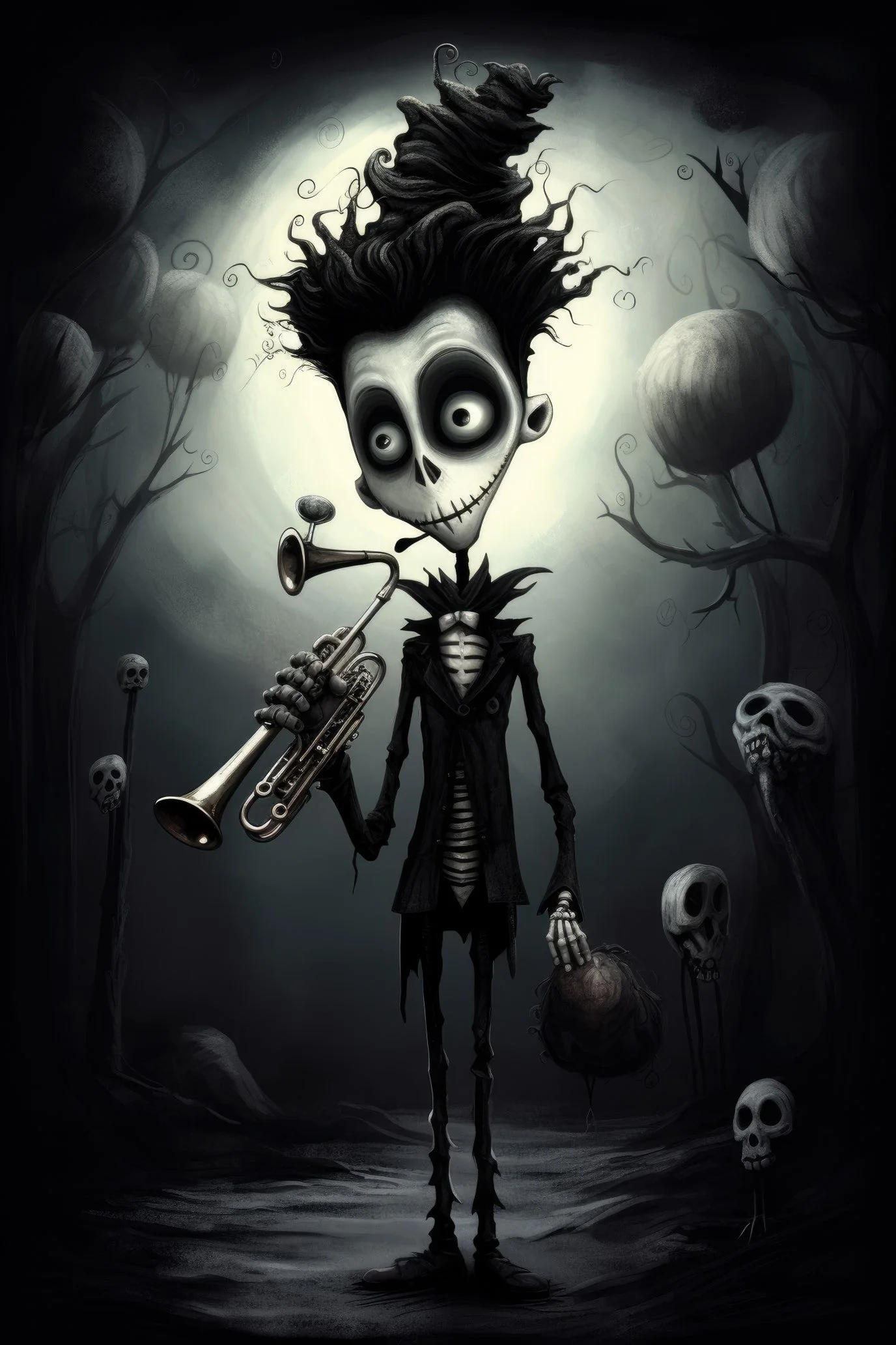Character with cornet 3 (paitakuva)