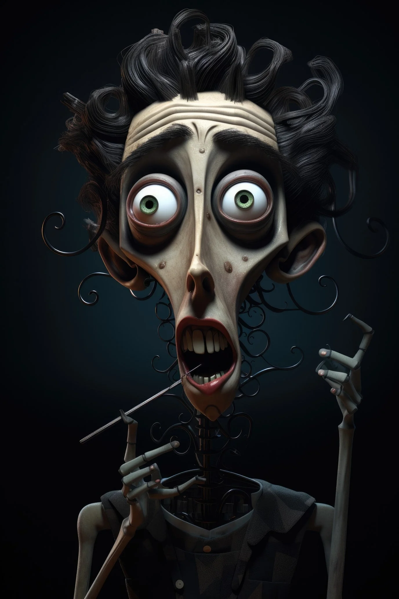 Character with jaw harp 1 (paitakuva)