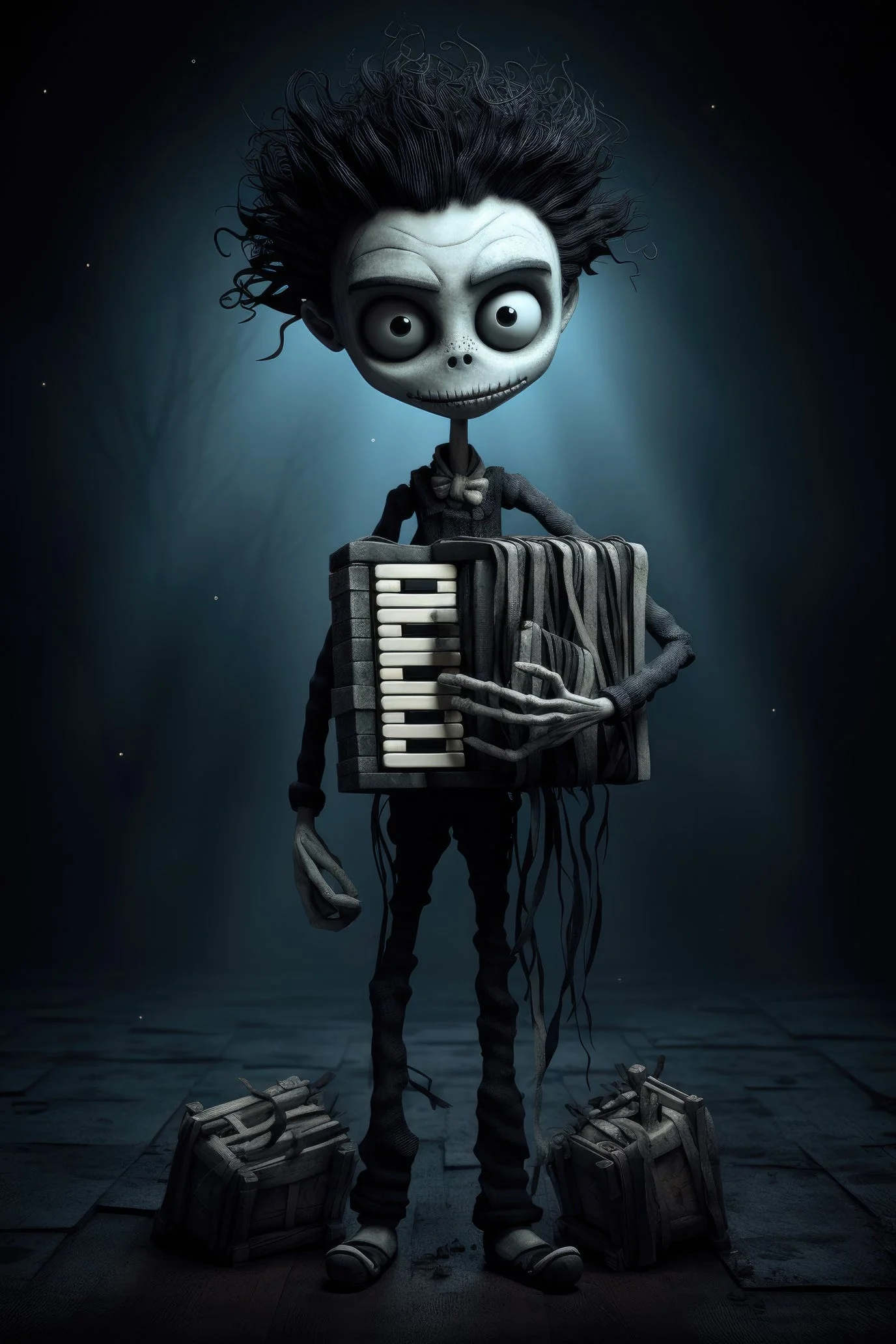 Character with melodica (paitakuva)