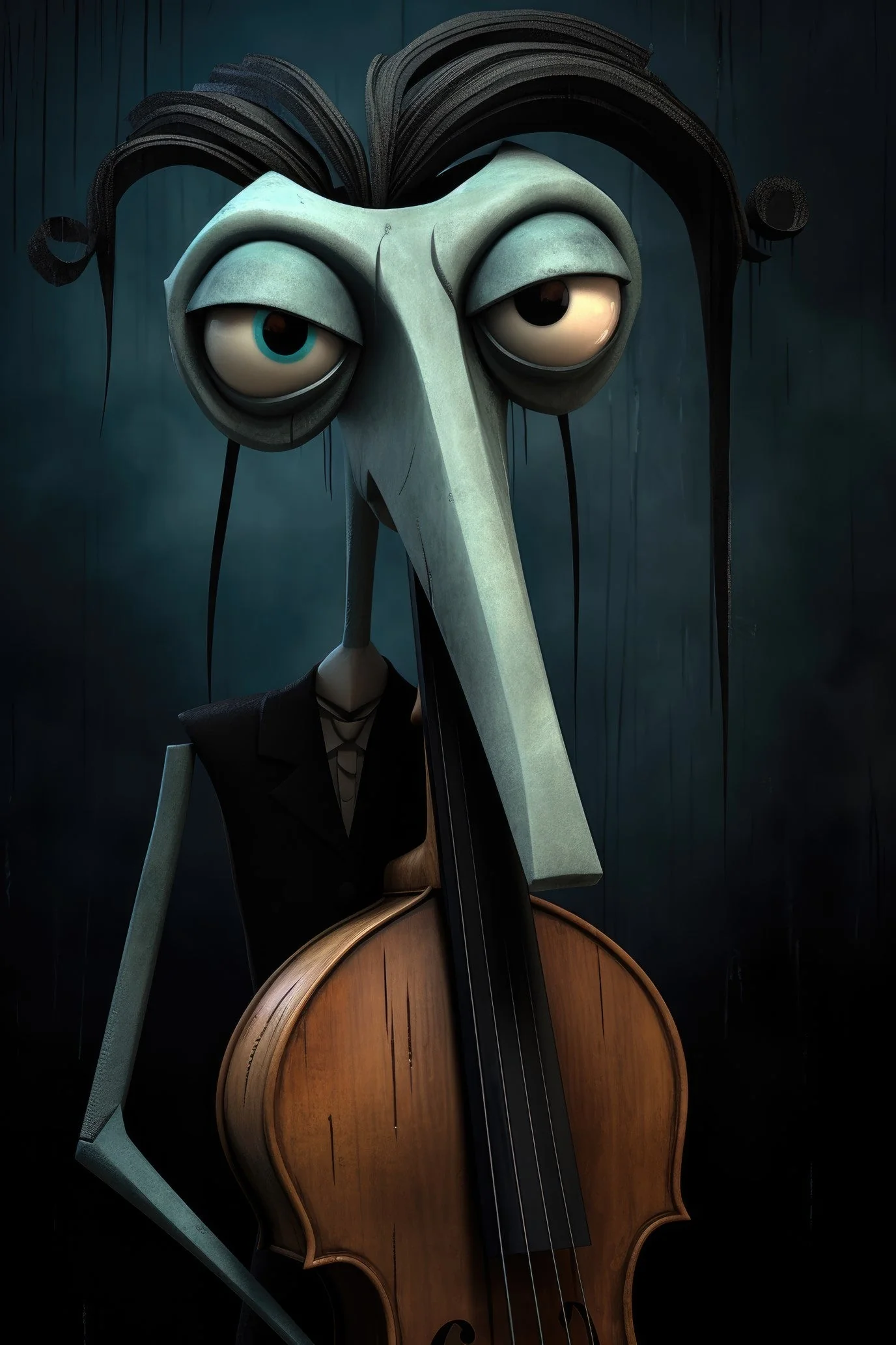 Character with morin khuur horsehead fiddle 2 (paitakuva)