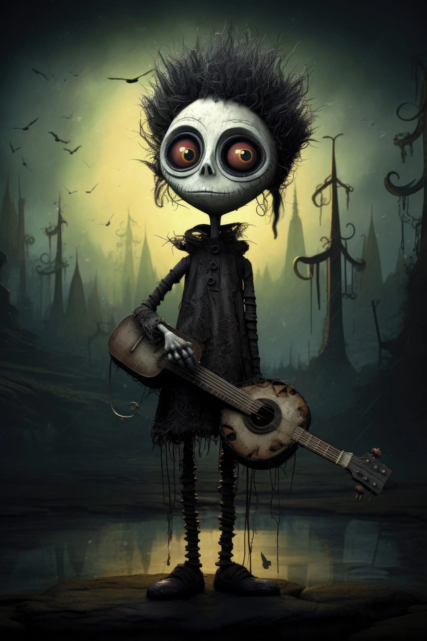 Character with ocarina 1 (paitakuva)