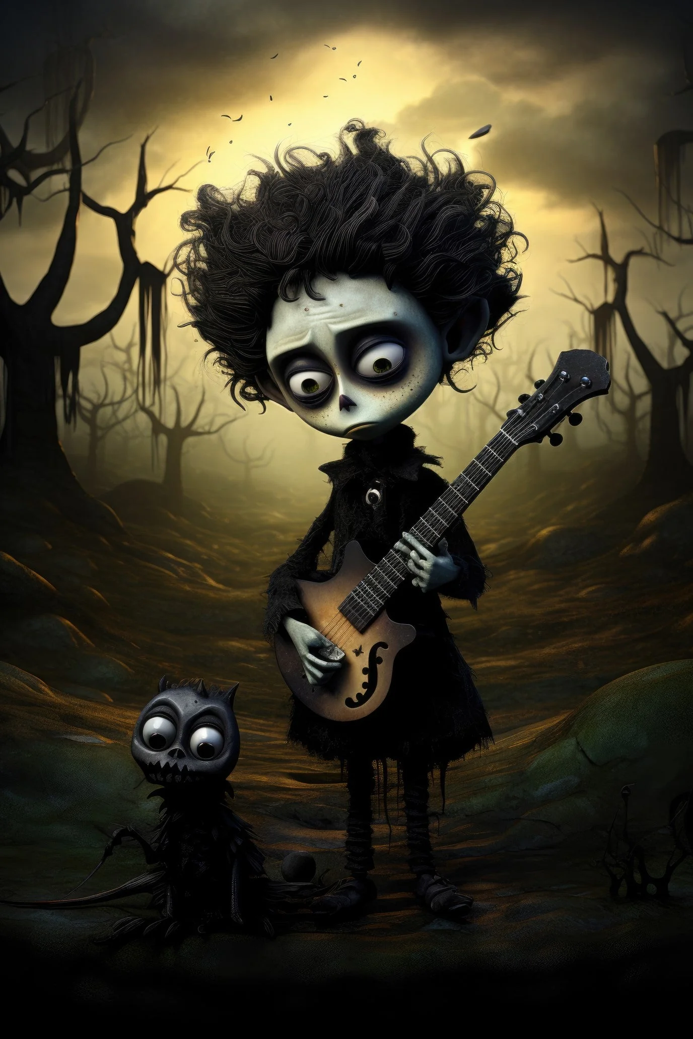 Character with ocarina (paitakuva)