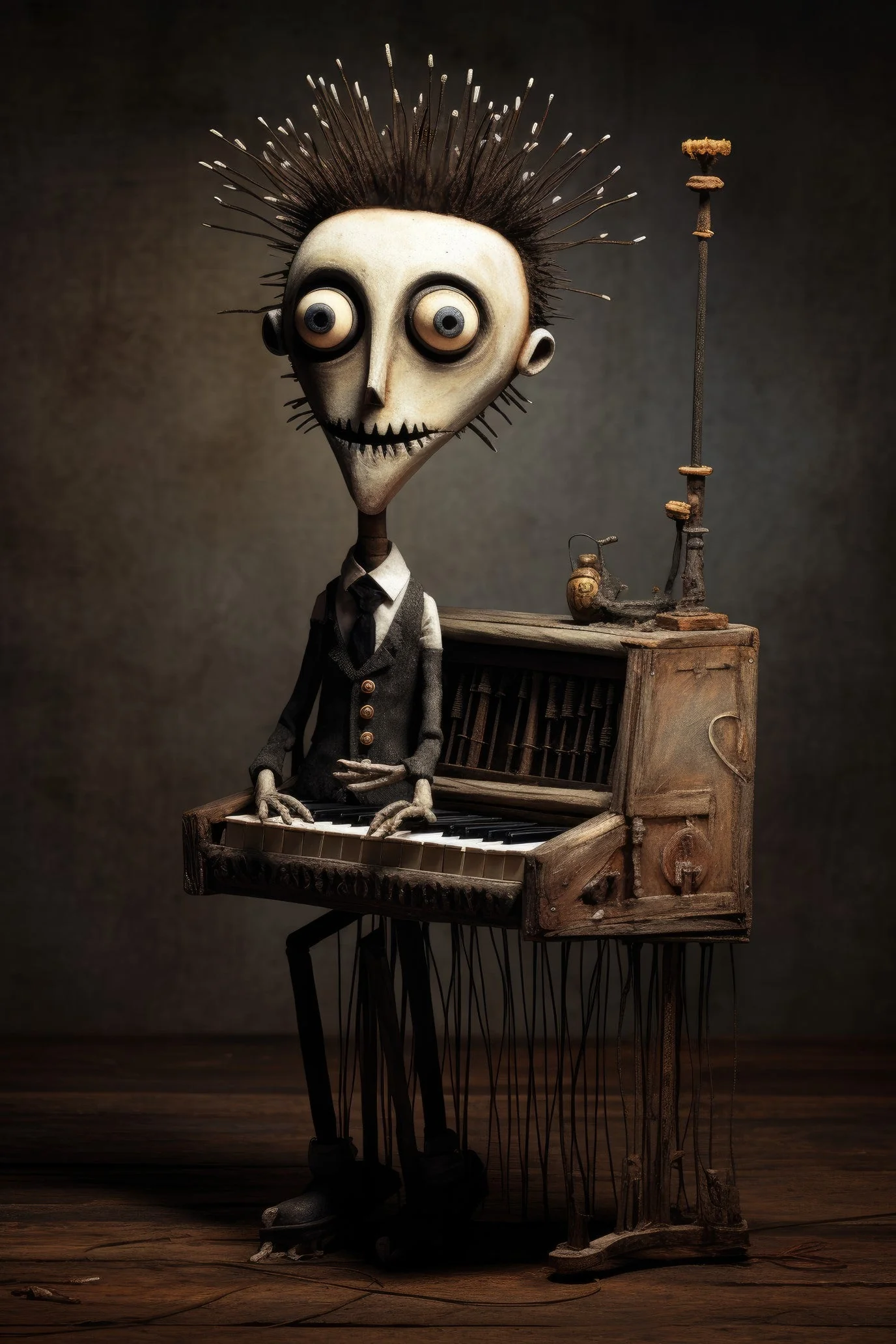 Character with reed organ (paitakuva)