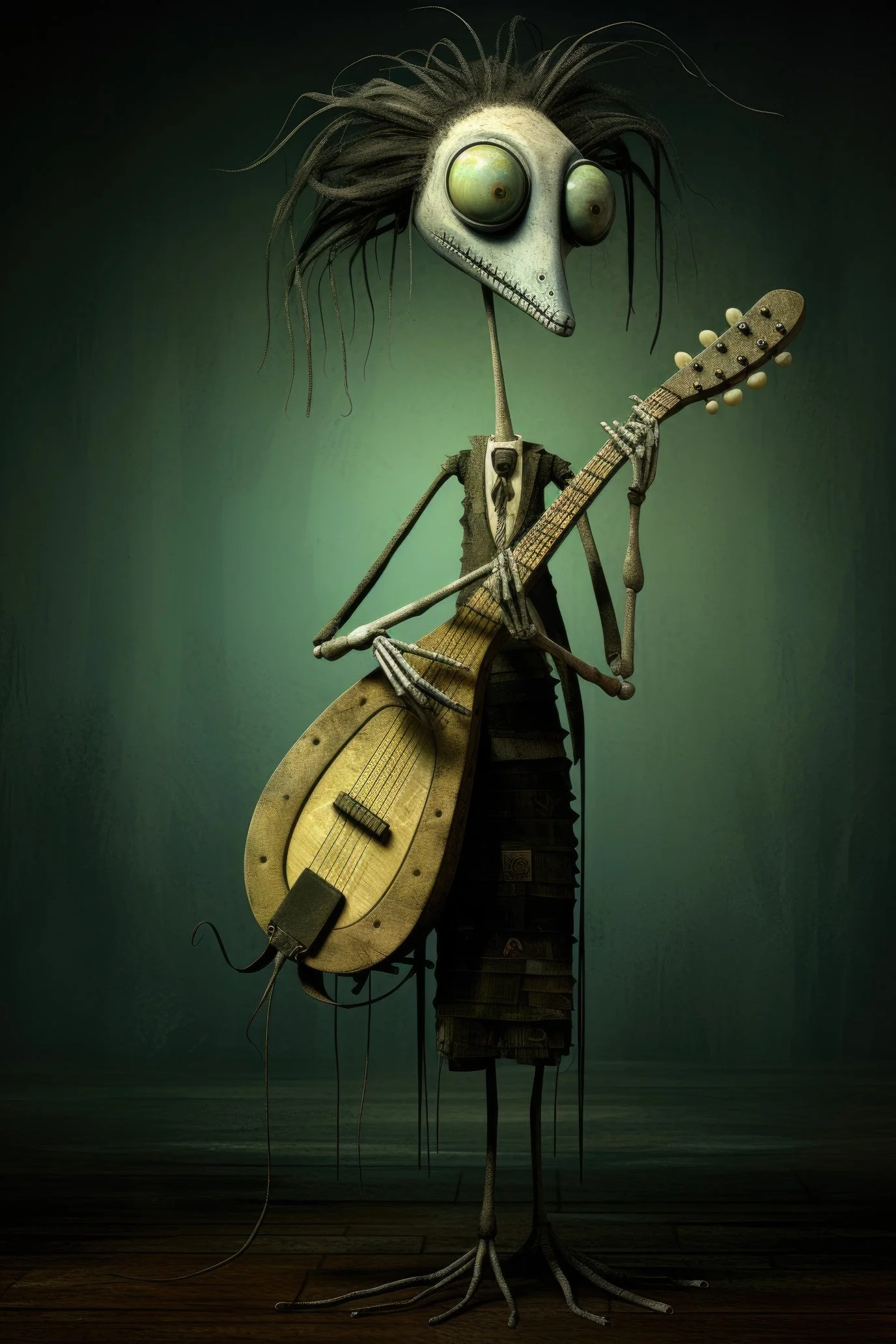 Character with sarangi 3 (paitakuva)