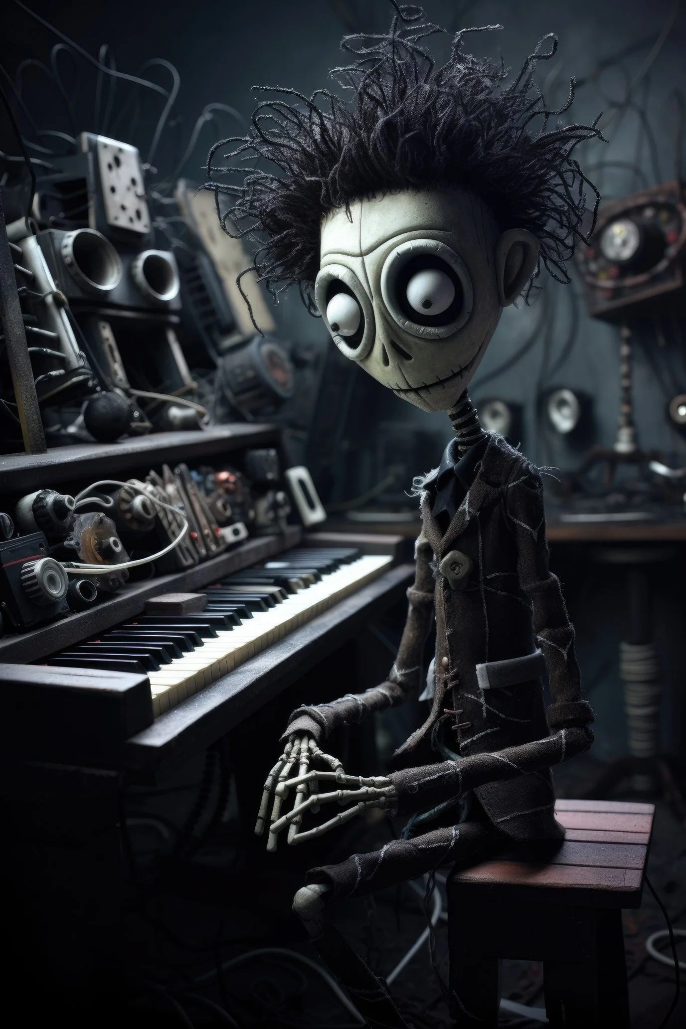 Character with synthesizer (paitakuva)