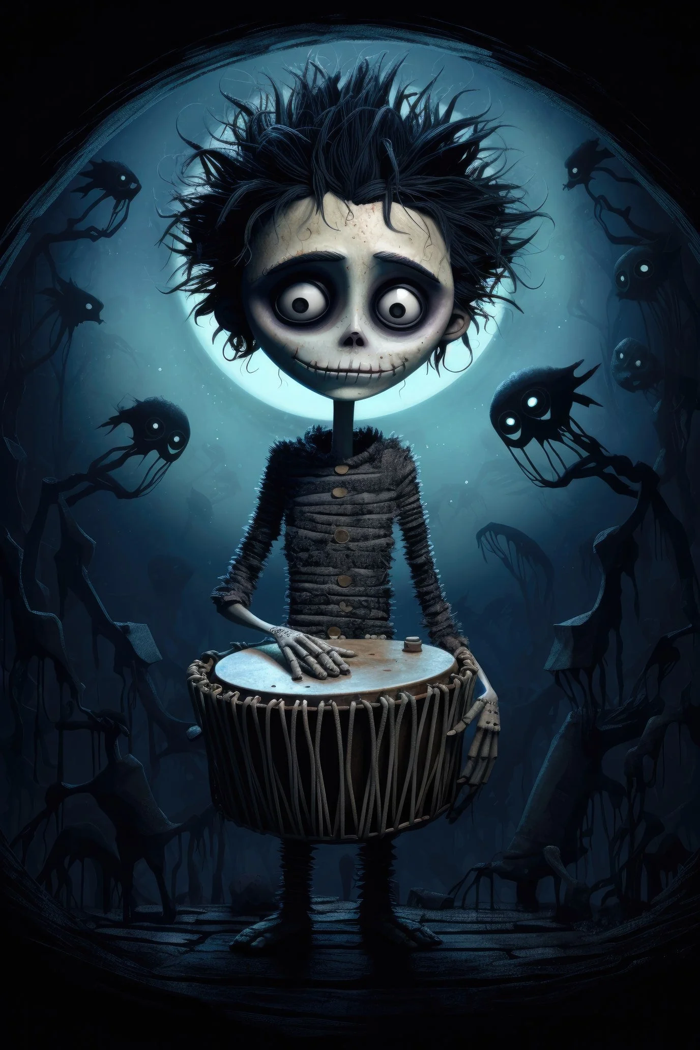 Character with tabla 2 (paitakuva)