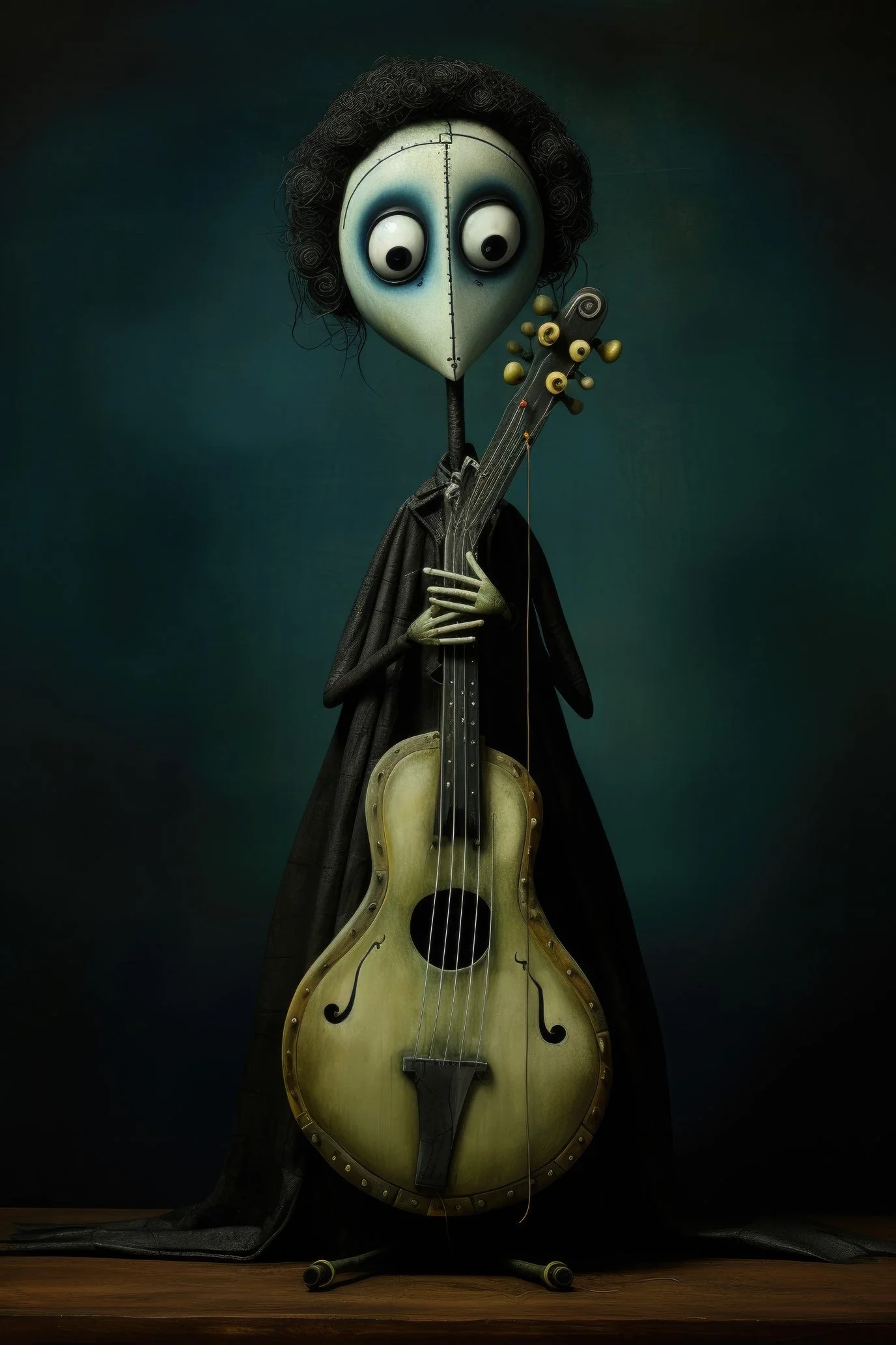 Character with tanpura 2 (paitakuva)