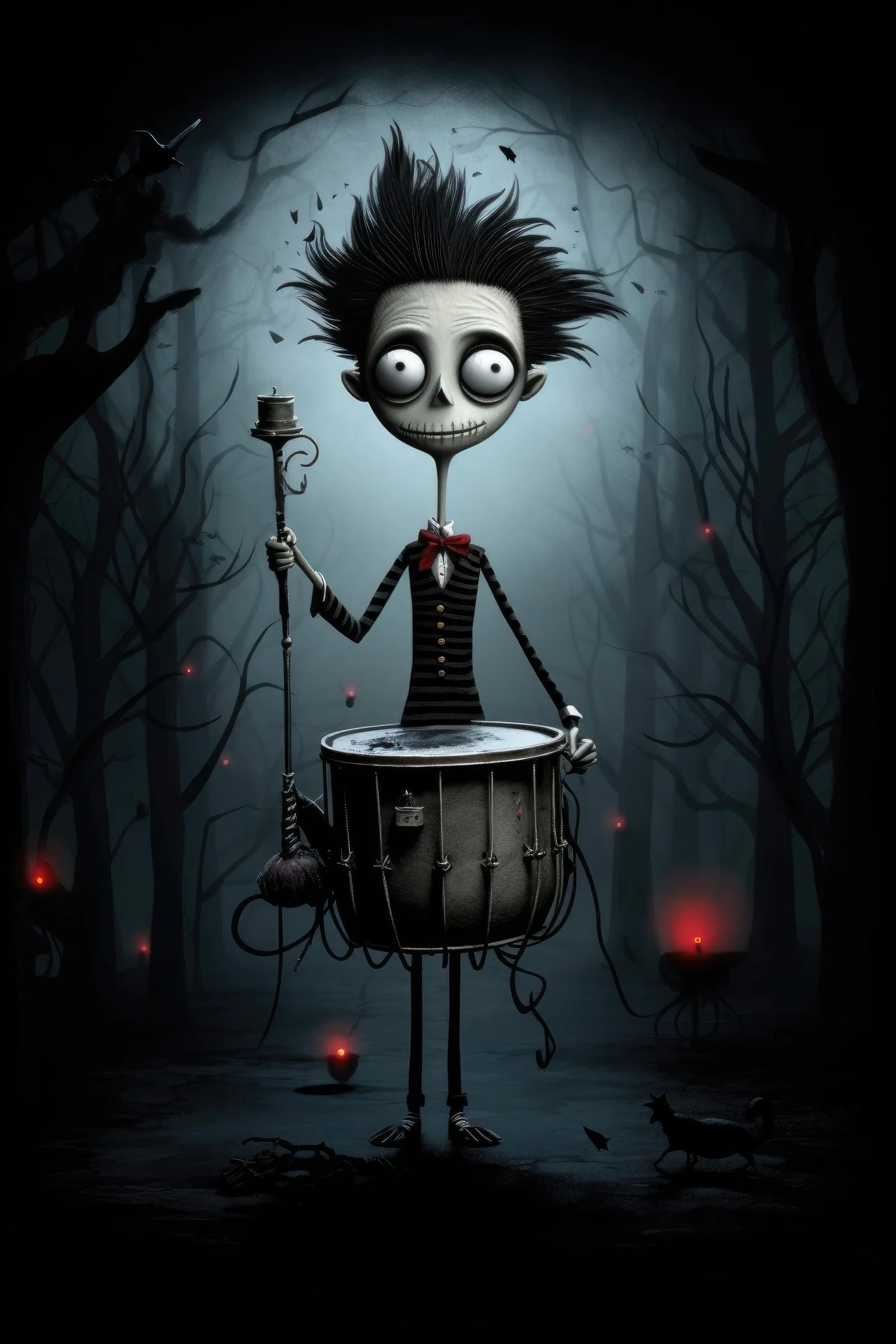 Character with timbales 3 (paitakuva)