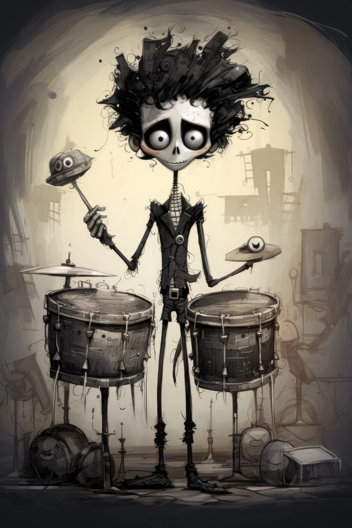 Character with timbales (paitakuva)