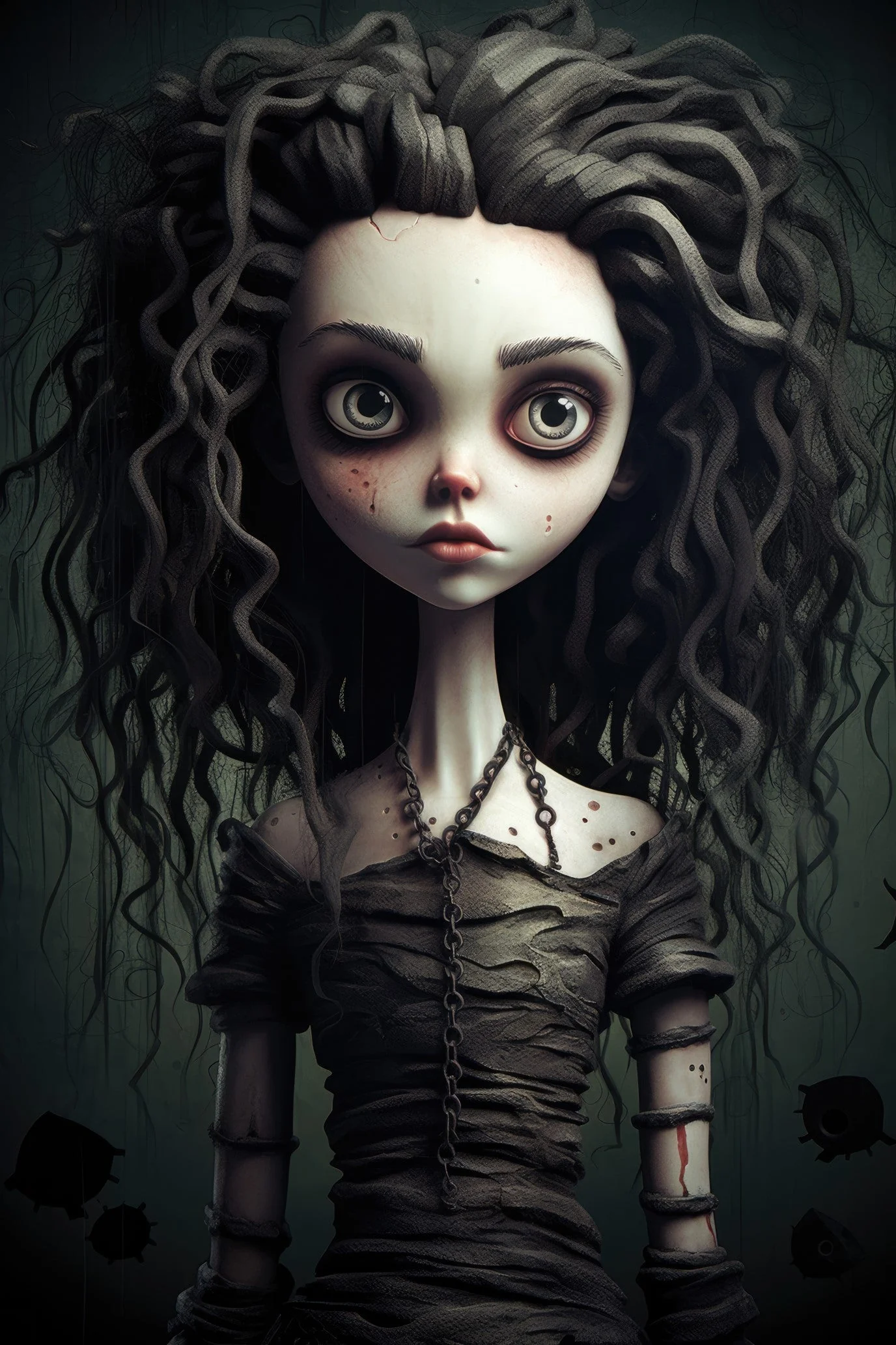Character with tonette 1 (paitakuva)