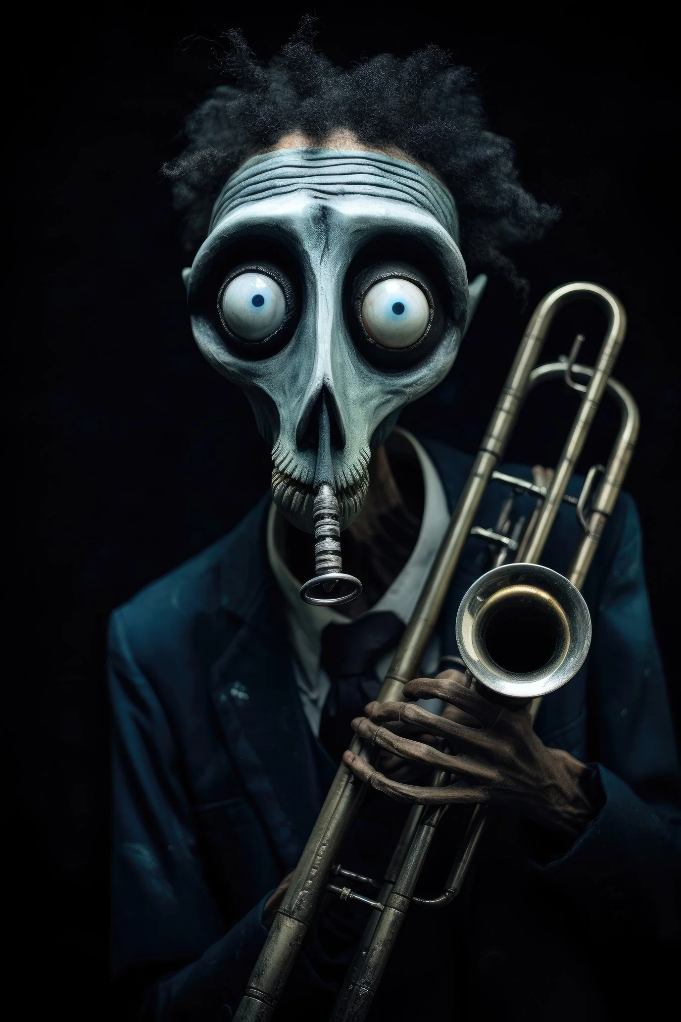 Character with trombone (paitakuva)