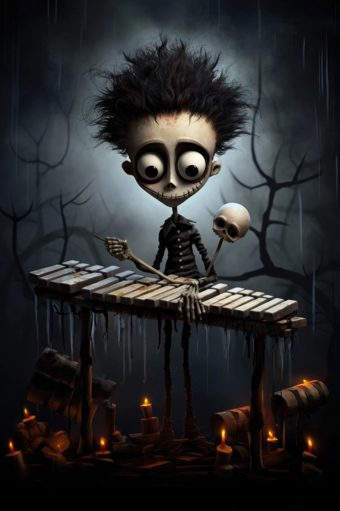 Character with xylophone (paitakuva)
