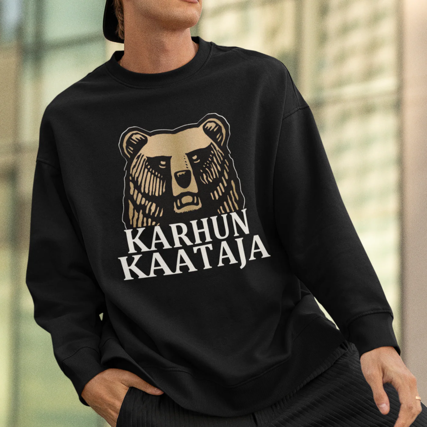 classic COLLEGE MUSTA - KARHUN KAATAJA (00 2733)