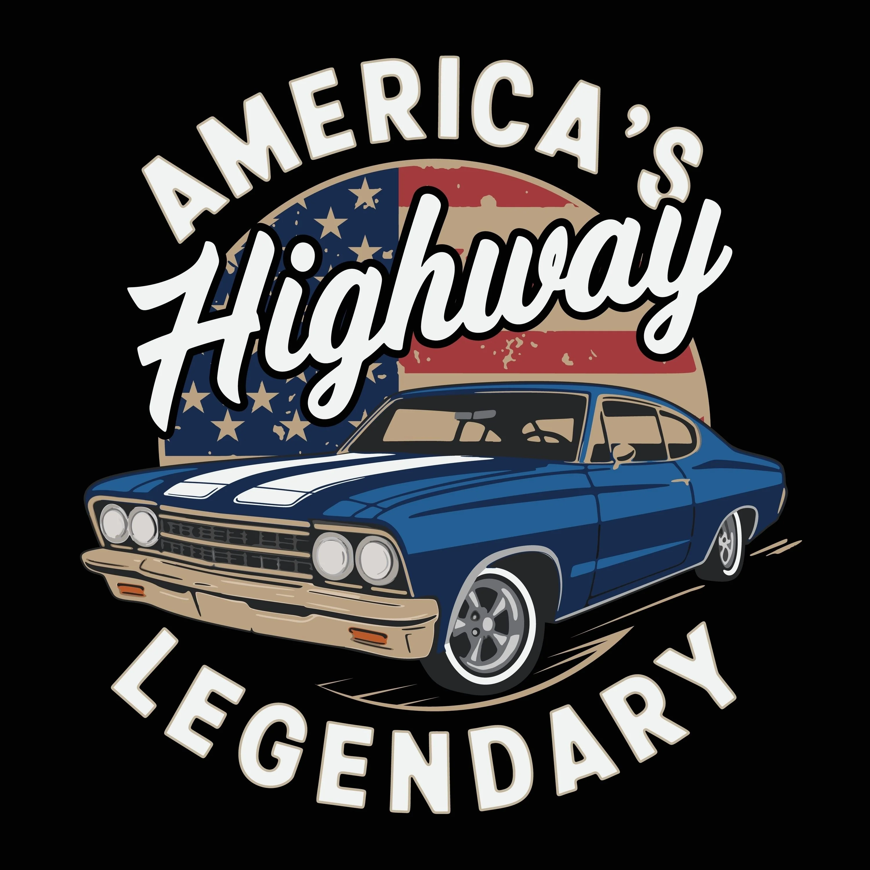 CLASSIC HUPPARI MUSTA - AMERICA'S HIGHWAY LEGENDARY (3232) - Image 2