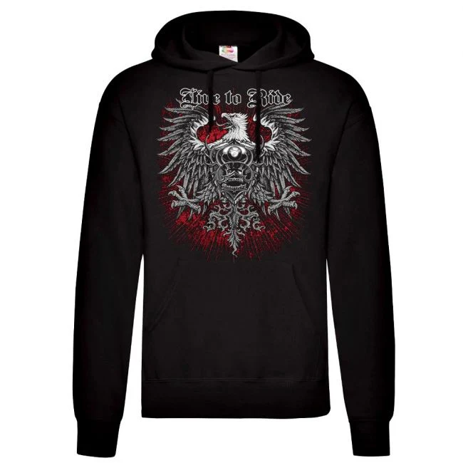 CLASSIC HUPPARI MUSTA - LIVE TO RIDE CUSTOM EAGLE (885)