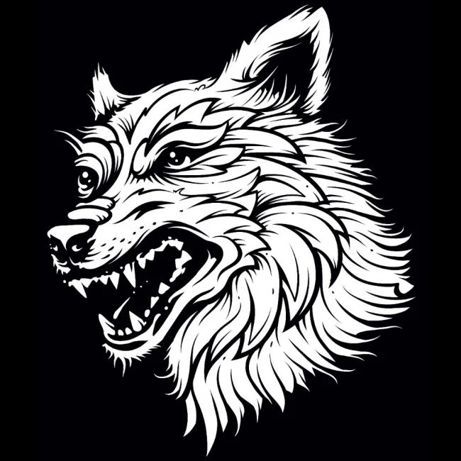 CLASSIC HUPPARI musta - WHITE WOLF - Image 2