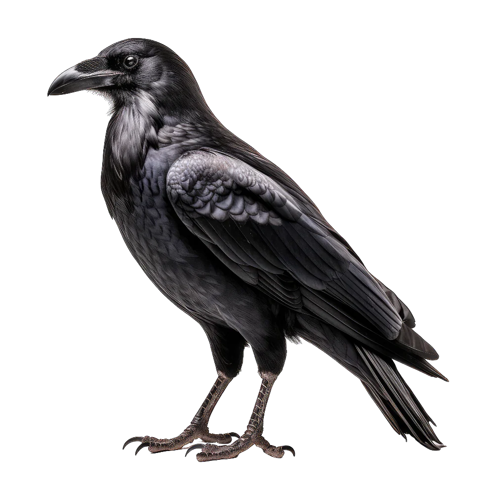 Common raven bird 1- paitakuva