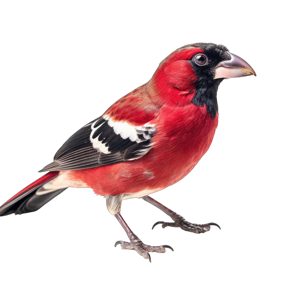 Crimson-collared grosbeak bird 1- paitakuva