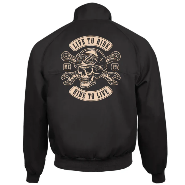 CUSTOM Harrington takki - LIVE TO RIDE (00 2528) - Image 2