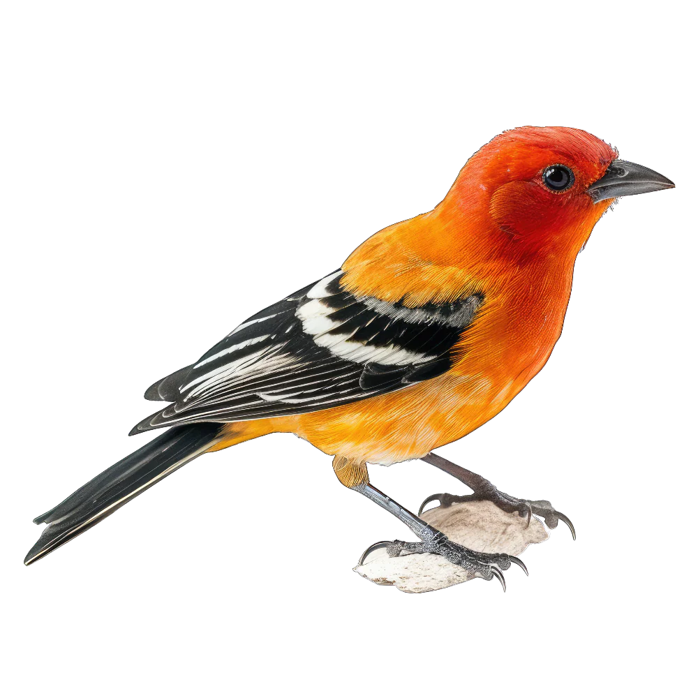 Flame-colored tanager bird 1- paitakuva