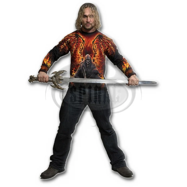 PITKÄHIHAINEN PAITA - FLAMING DEATH - SPIRAL (80463) - Image 3