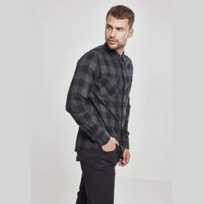 KAULUSPAITA - Checked Flanell Shirt CHA - URBAN CLASSICS - Image 4
