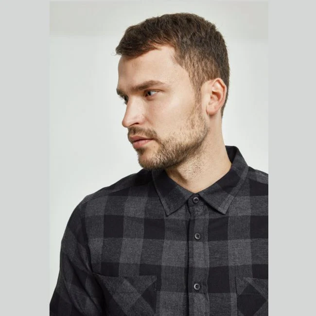 KAULUSPAITA - Checked Flanell Shirt CHA - URBAN CLASSICS - Image 5