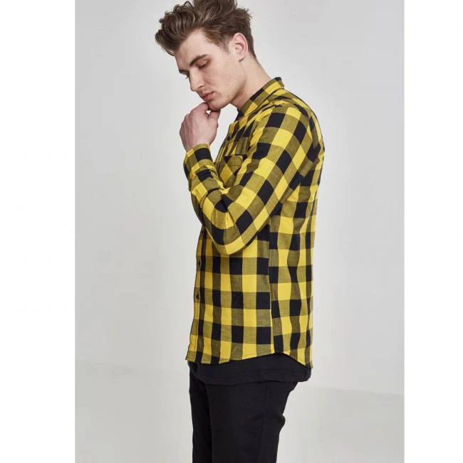 KAULUSPAITA - Checked Flanell Shirt HONEY - URBAN CLASSICS - Image 7