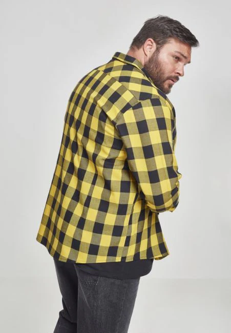 KAULUSPAITA - Checked Flanell Shirt HONEY - URBAN CLASSICS - Image 9