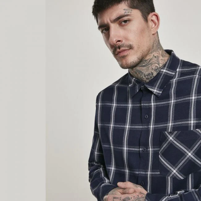 KAULUSPAITA  - Basic Check Shirt - URBAN CLASSICS - Image 3