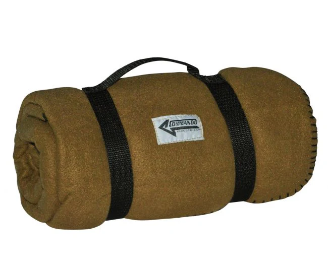 FLEECE HUOPA - Polarfleece Army Style Blanket darkcoyote