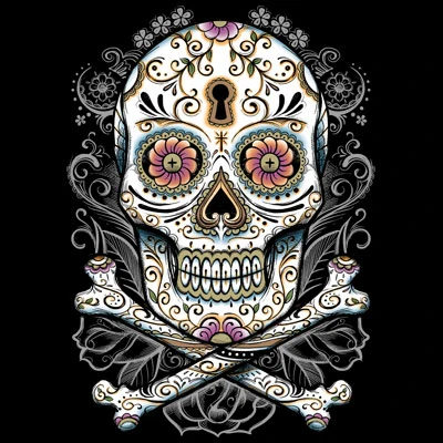 FLORAL SKULL (474)