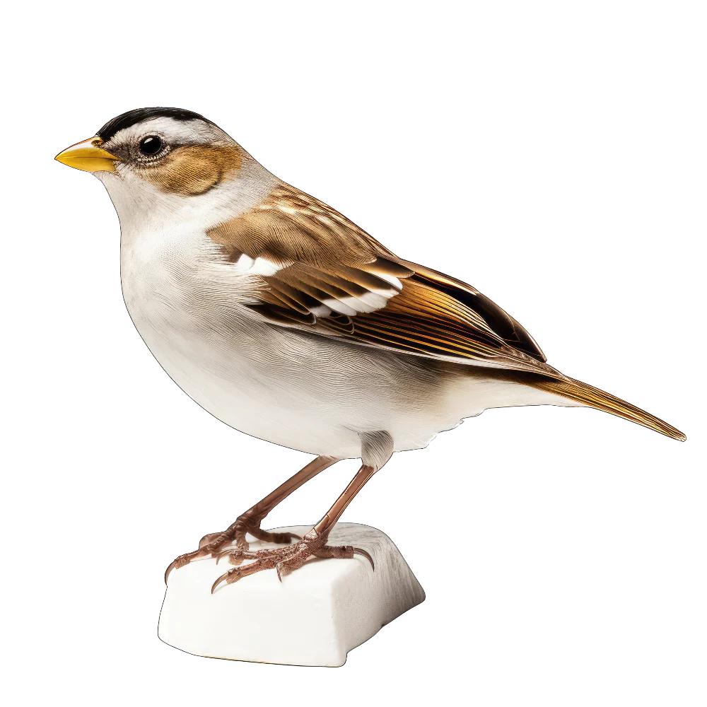 Golden-crowned sparrow bird 1- paitakuva