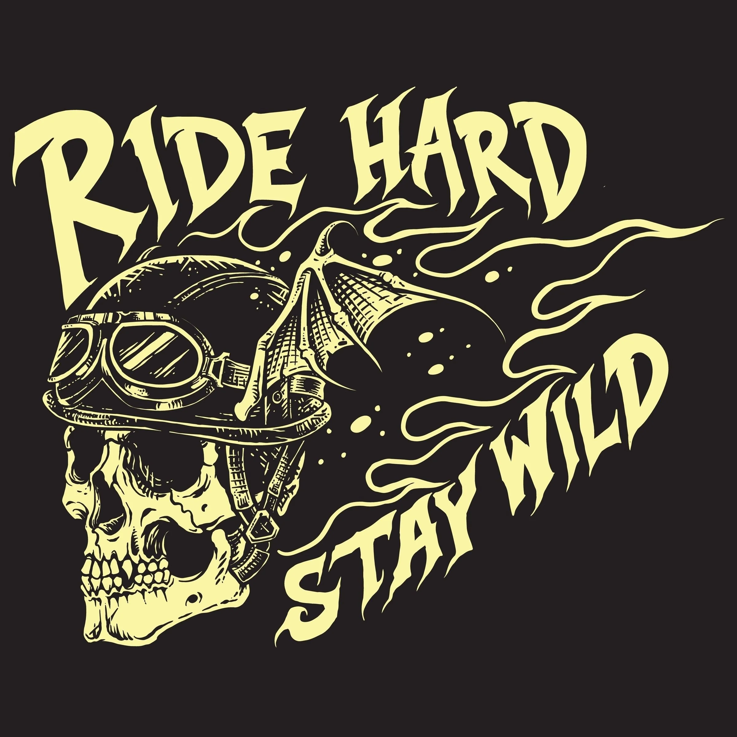 T-PAITA MUSTA - Ride Hard Stay Wild (4011) - Image 2