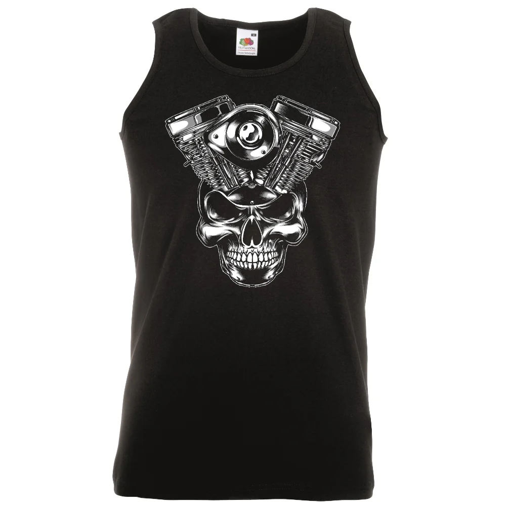 HIHATON PAITA MUSTA - Skull and Machine (3104)