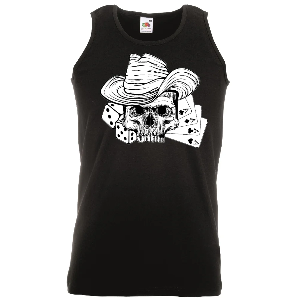 HIHATON PAITA MUSTA PELI - Skull cowboy player (2890)