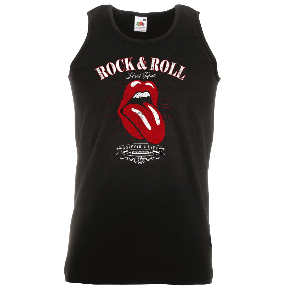 HIHATON T-PAITA MUSTA - Born For Rock & Roll (4009)