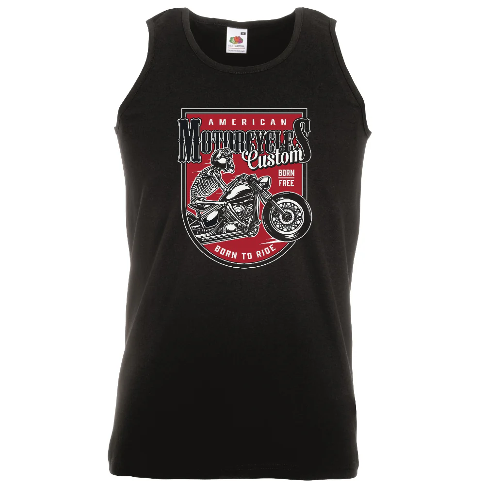 HIHATON T-PAITA MUSTA - Born To Ride (4019)