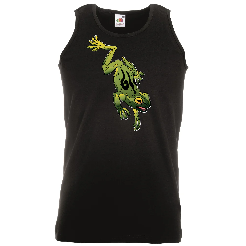 HIHATON T-PAITA MUSTA - Frog Vibes (00 759)