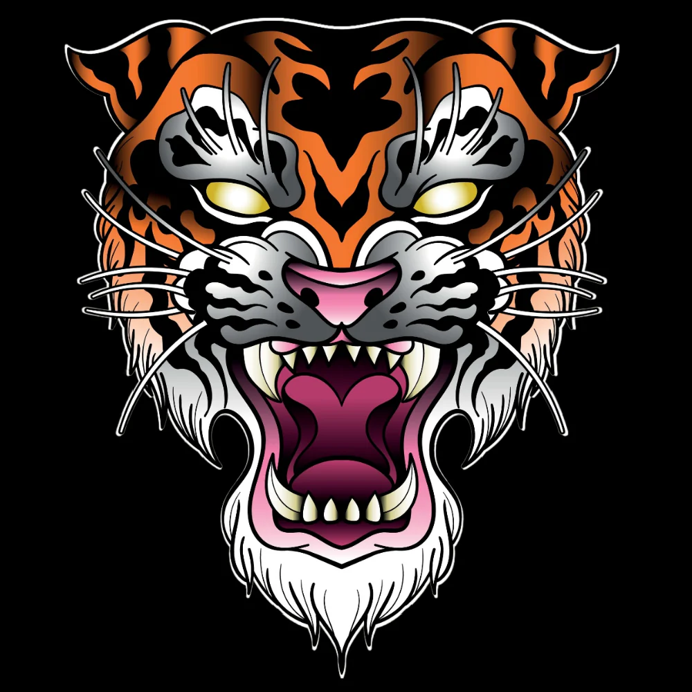 T-PAITA MUSTA - Tiger Rage (3257) - Image 2